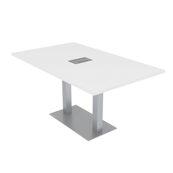 35.5 in W, 71.5 in L, 29 in H, Engineered Wood Top, White